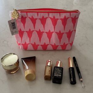 Estee Lauder sample set of 6 with cosmetic bag